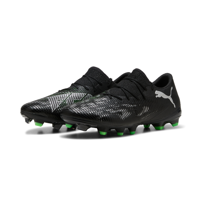 Puma Future 8 Match Low FG/AG Football Boots (Black/Cool Light Gray/Fluro Green)