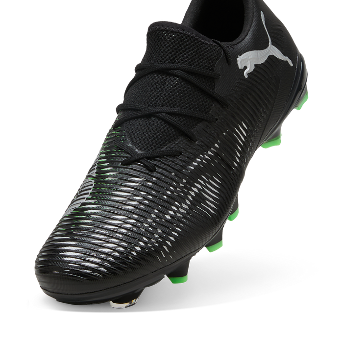 Puma Future 8 Match Low FG/AG Football Boots (Black/Cool Light Gray/Fluro Green)