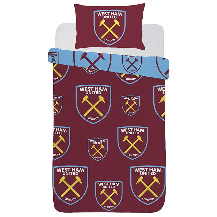 West Ham United Multi Crest Single Duvet Set