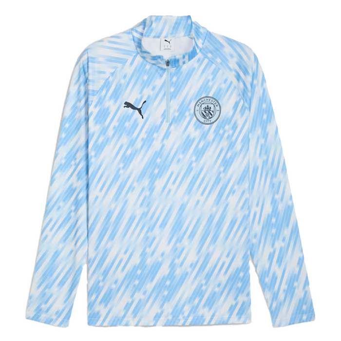 Manchester City Adult Warm Up 1/4 Zip Top (Silver Sky)