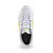 Mizuno Monarcida Neo III Select Junior FG football boot in white, evening primrose and lava orange