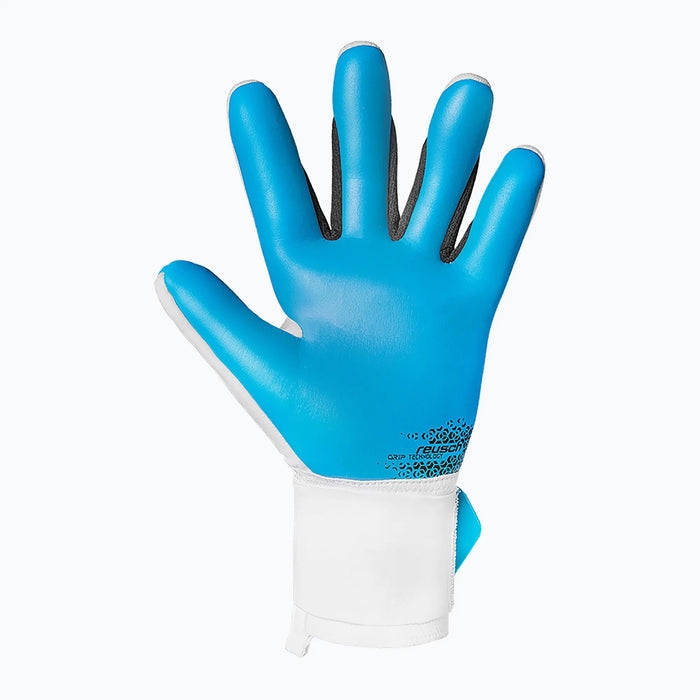 Reusch Attrakt Freegel Aqua GK Gloves (White/Black/Aqua Blue)