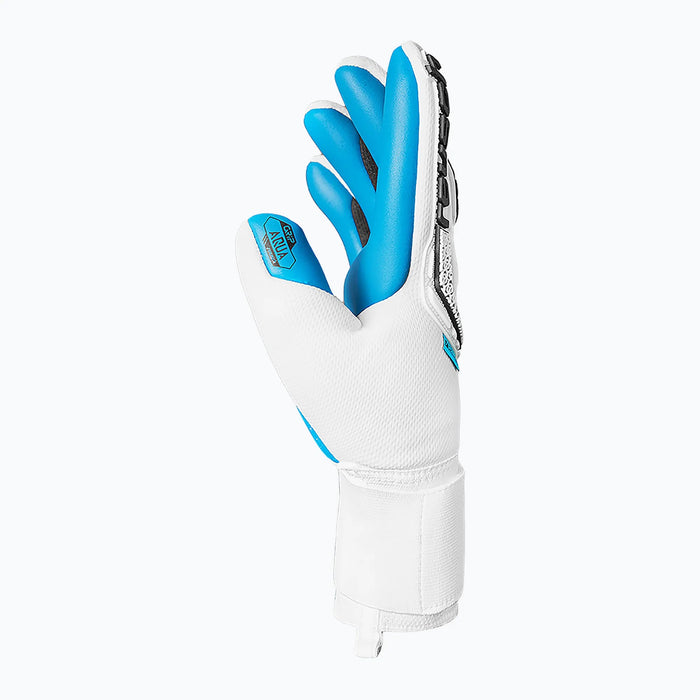 Reusch Attrakt Freegel Aqua GK Gloves (White/Black/Aqua Blue)