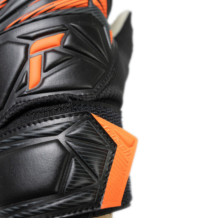 Reusch Attrakt Starter Solid Junior GK Gloves (Black/Shocking Orange)