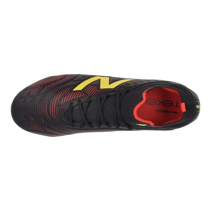 New Balance Tekela V5 Elite Low-Cut SG Football Boots (Black/Yellow/Fire cracker)