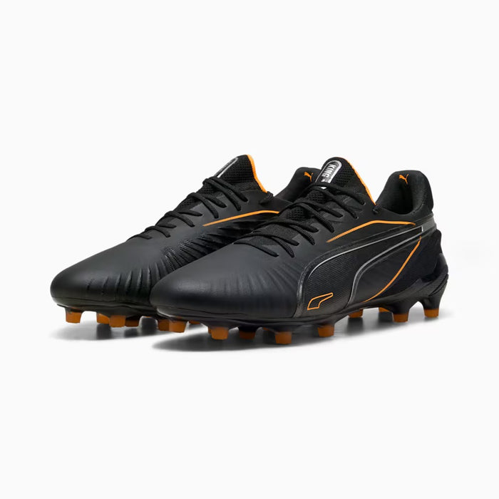 Puma King Ultimate FG/AG Football Boots (Black/Fire/Silver)