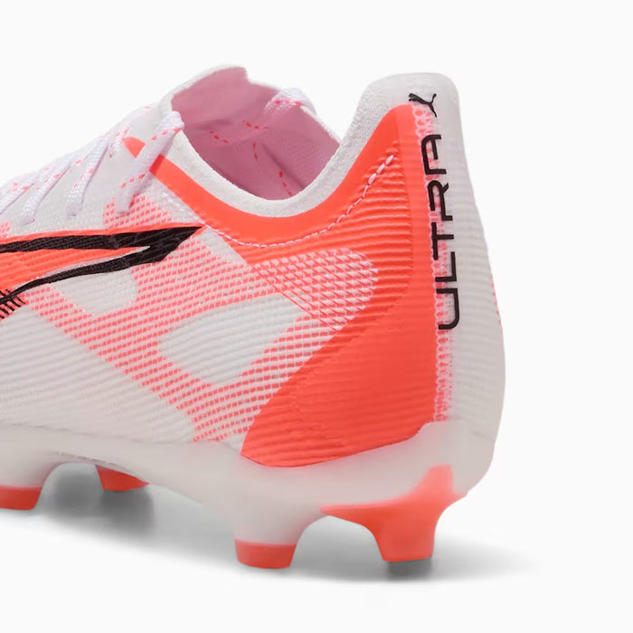 Puma Ultra 5 Pro FG/AG Football Boots (White/Black/Glowing Red)