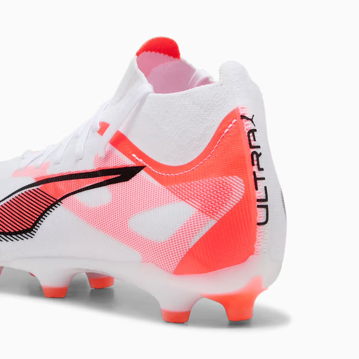 Puma Ultra 5 Match+ FG/AG Women's Football Boots (White/Black/Glowing Red)