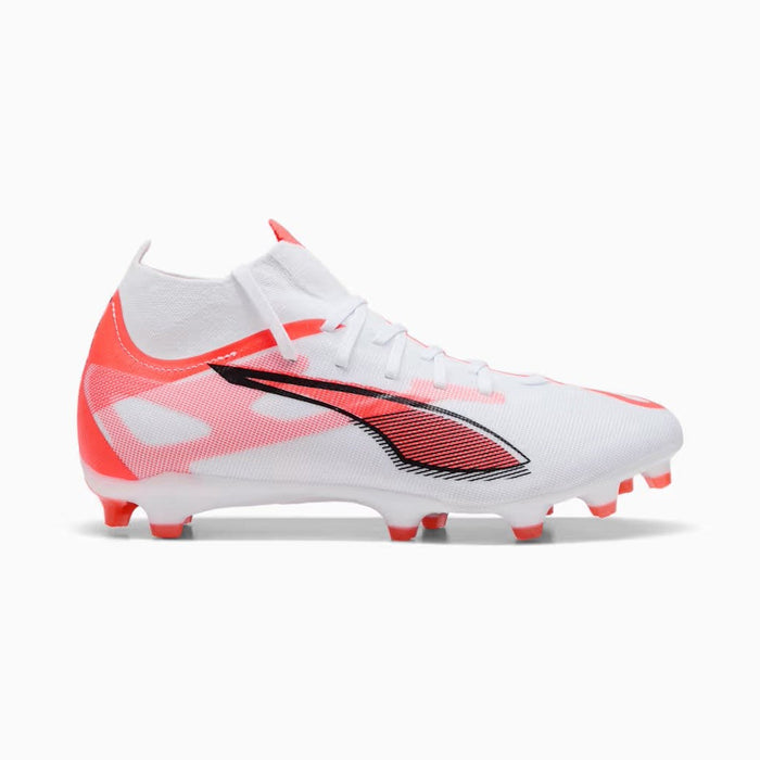 Puma Ultra 5 Match+ FG/AG Women's Football Boots (White/Black/Glowing Red)