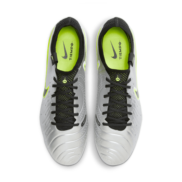 Nike Tiempo Legend 10 Elite FG Football Boots (Silver/Black/Volt)