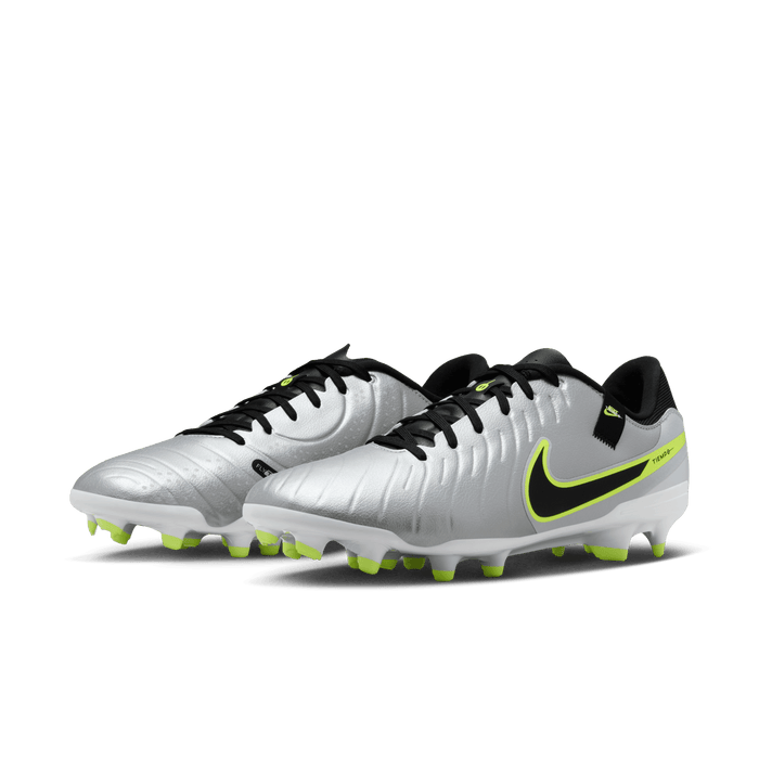 Nike Tiempo Legend 10 Academy FG Football Boots (Silver/Black/Volt)