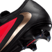 Nike Phantom 6 Low Pro FG football boot in bright crimson, blur and black - close-up detail