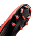 Nike Jr. Phantom 6 Low Academy FG/MG junior football boot in bright crimson, blur and black - sole detail