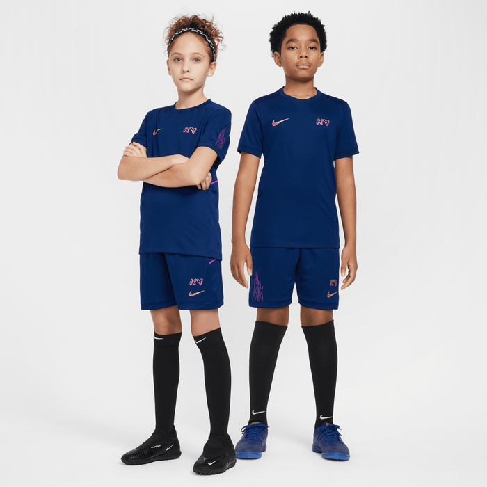 Nike Kylian Mbappé Youth Dri-FIT Academy25 Football Shorts (Blue Void/Blue Void/Metallic Gold)