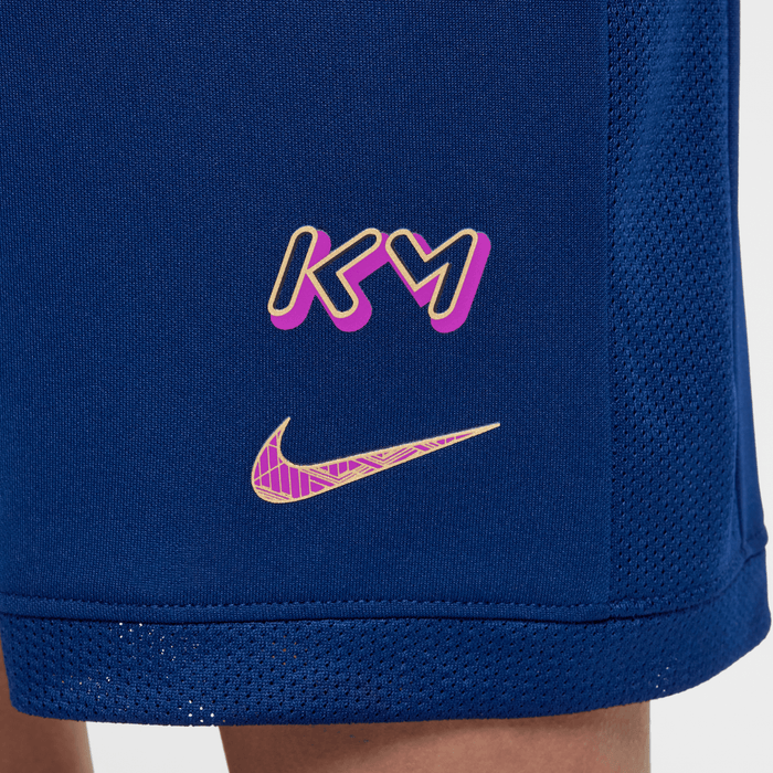 Nike Kylian Mbappé Youth Dri-FIT Academy25 Football Shorts (Blue Void/Blue Void/Metallic Gold)