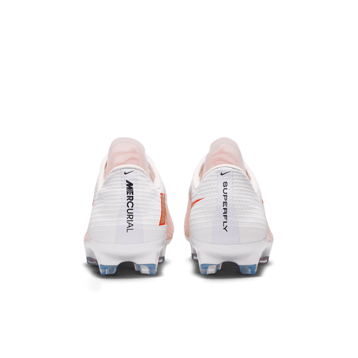 Nike Mercurial Superfly 11 Pro FG football boot in white, blur and bright crimson - heel and Dynamic Fit collar