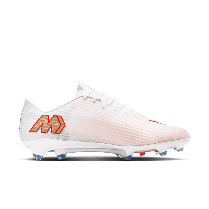 Nike Mercurial Superfly 11 Pro FG football boot in white, blur and bright crimson - side view with laces