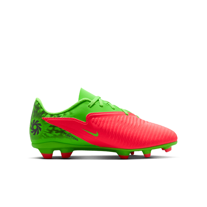 Nike Phantom 6 Low Club 'Erling Haaland' FG/MG Jnr Football Boots (Hot Punch/Green)