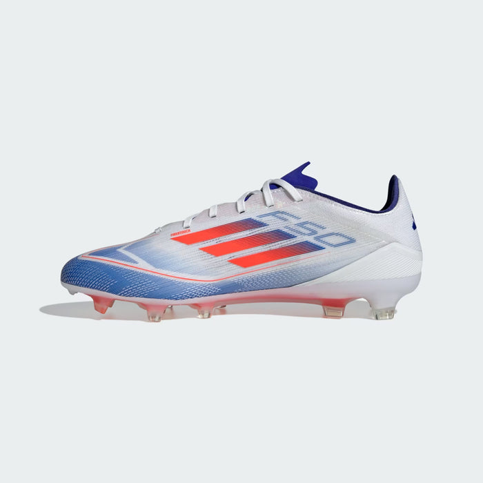 Adidas F50 Pro FG Football Boots (White/Solar Red/Lucid Blue)