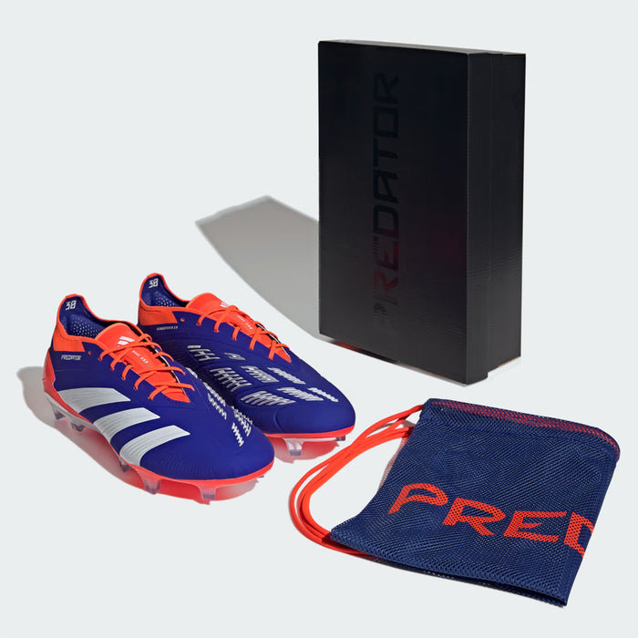 Adidas Predator Elite FG Football Boots (Lucid Blue/White/Solar Red)