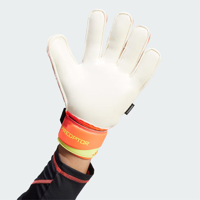 Adidas Predator Match Fingersave GK Gloves (Black/Solar Red/Solar Yellow)