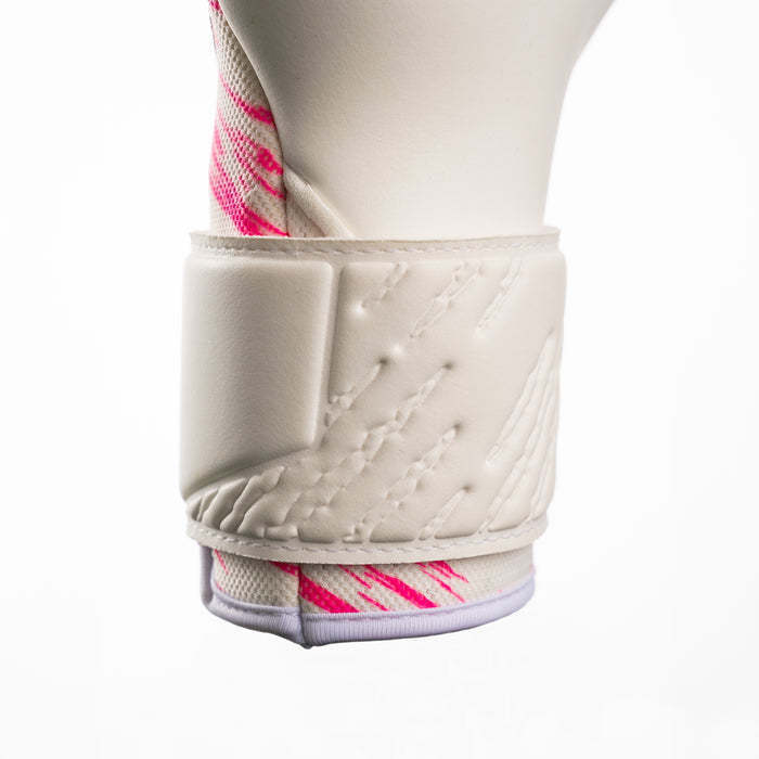 Wrist strap and cuff detail on The One Glove OG1 Amped goalkeeper glove