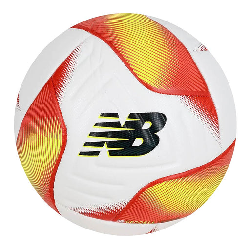 The New Balance Geodesa League Football offers exceptional durability and responsiveness, making it perfect for training sessions.