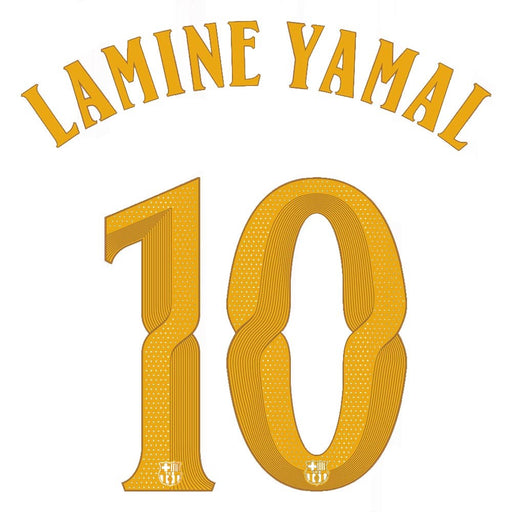 FC Barcelona Lamine Yamal 10 name and number print, adult, for the 26/27 home shirt