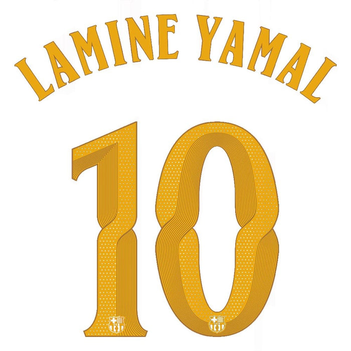 FC Barcelona Lamine Yamal 10 name and number print, youth, for the 26/27 home shirt