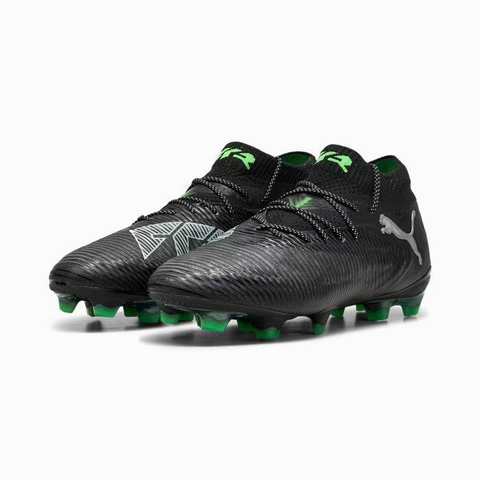 Puma Future 8 Ultimate FG Football Boots (Black/Grey/Fluo Green)