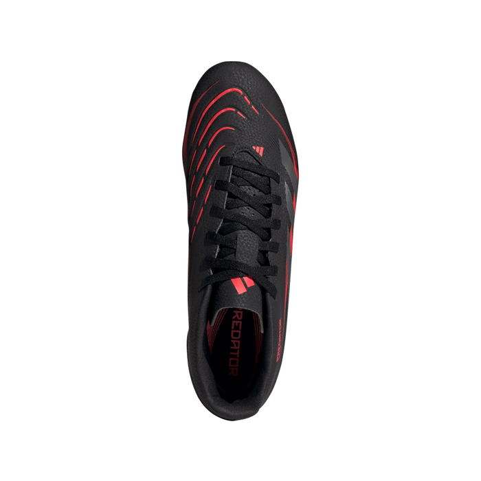 Adidas Predator Club FG/MG Boots (Black/Grey Four/Lucid Red)