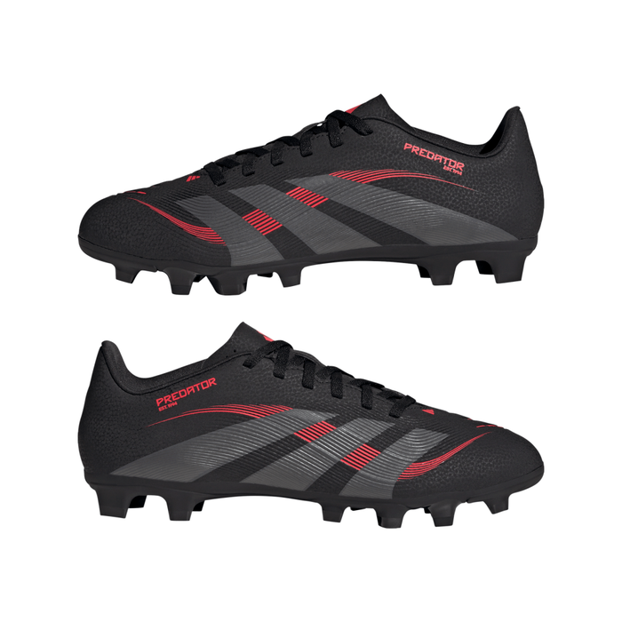 Adidas Predator Club FG/MG Boots (Black/Grey Four/Lucid Red)