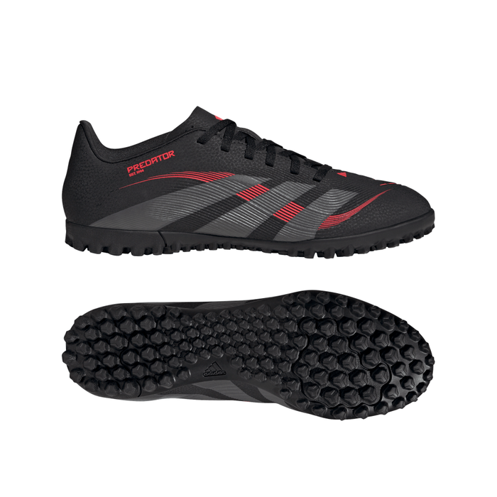 Adidas Predator Club Turf Boots (Black/Grey Four/Lucid Red)