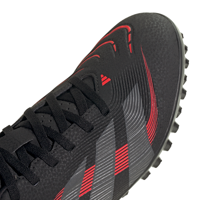Adidas Predator Club Turf Boots (Black/Grey Four/Lucid Red)
