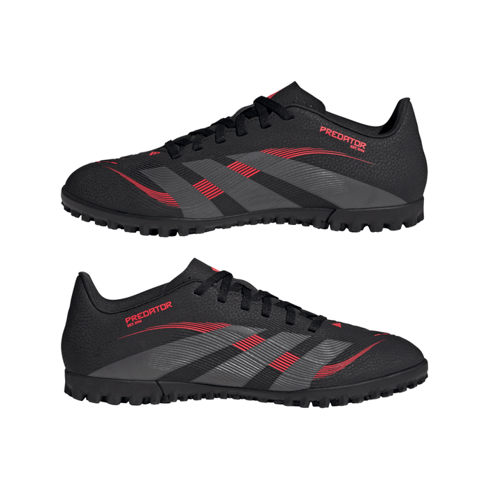 Adidas Predator Club Turf Boots (Black/Grey Four/Lucid Red)