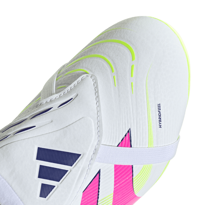 Adidas Predator League Fold-Over Tongue FG Jnr Football Boots (White/Lucid Pink/Lucid Lemon)