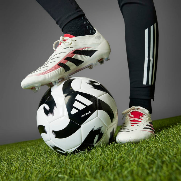 Adidas Predator Elite FG Football Boot (Off White/Core Black/Pure Ruby)