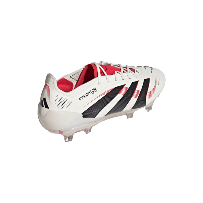 Adidas Predator Elite FG Football Boot (Off White/Core Black/Pure Ruby)