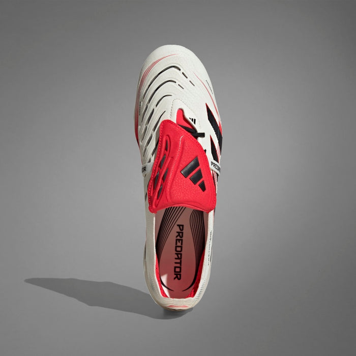 Adidas Predator Elite Fold-Over Tongue FG Football Boot (Off White/Core Black/Pure Ruby)