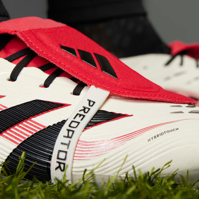 Adidas Predator Elite Fold-Over Tongue FG Football Boot (Off White/Core Black/Pure Ruby)