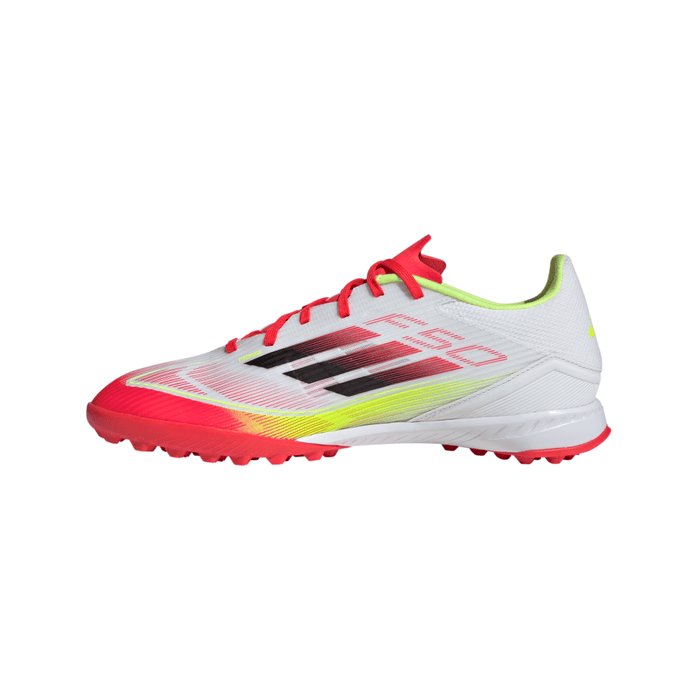 Adidas F50 League TF Turf Football Shoes (White/Black/Solar Yellow)