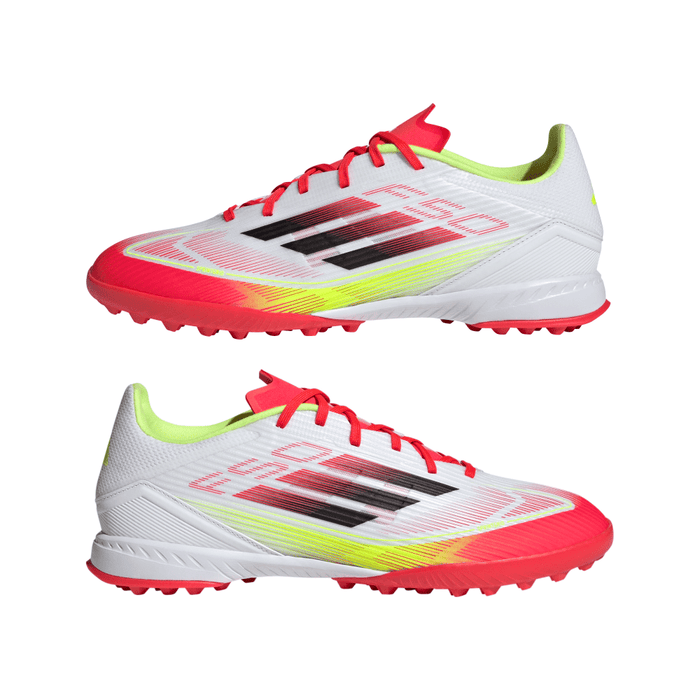 Adidas F50 League TF Turf Football Shoes (White/Black/Solar Yellow)