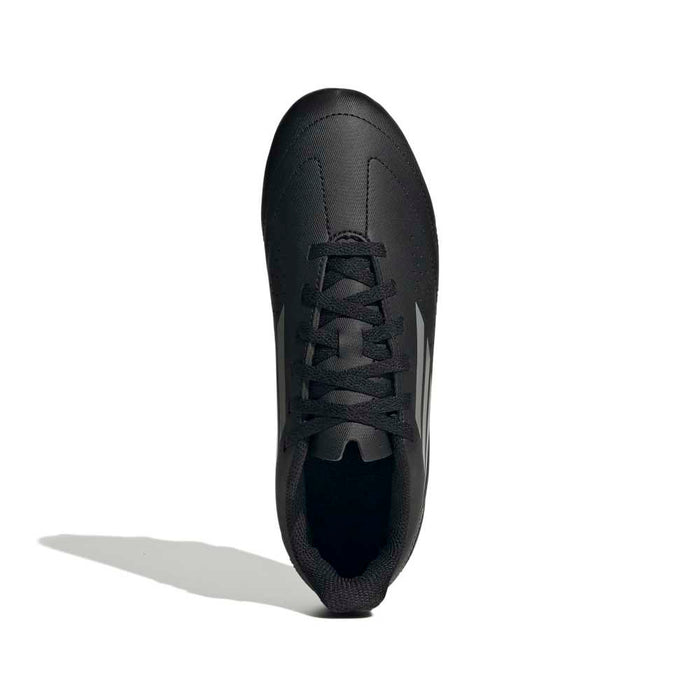 adidas Deportivo III FxG junior football boot in black and grey - top-down view