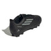 adidas Deportivo III FxG junior football boot in black and grey - heel and back angle