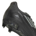 adidas Deportivo III FxG junior football boot in black and grey - heel detail close-up