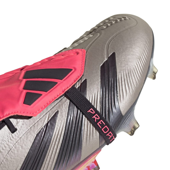 Adidas Predator Elite Fold-Over Tongue FG Football Boot (Platinum Metallic/Aurora Black/Carbon)