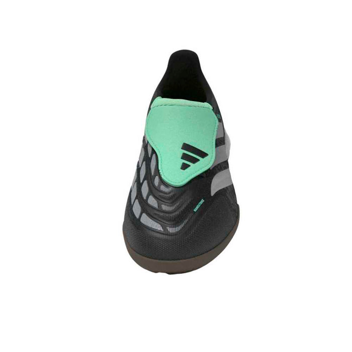 Adidas Predator League Fold-Over Tongue Indoor Junior Football Shoes (Core Black/Silver Metallic/Pulse Mint)