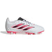 adidas Predator Club FG/MG junior football boot in white and solar turbo - outer side profile
