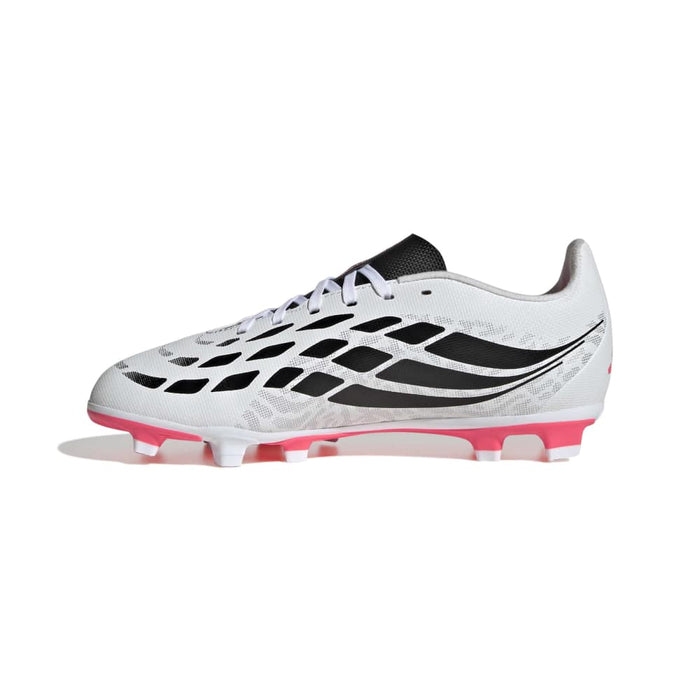 adidas Predator Club FG/MG junior football boot in white and solar turbo - inner side profile