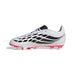 adidas Predator Club FG/MG junior football boot in white and solar turbo - inner side profile